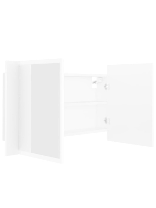 LED koupelnová skříňka se zrcadlem bílá 80 x 12 x 45 cm akryl