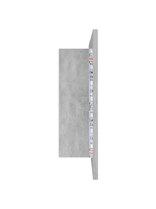 LED koupelnová skříňka se zrcadlem betonově šedá 80x12x45 cm