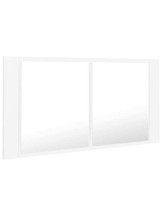 LED koupelnová skříňka se zrcadlem bílá 90 x 12 x 45 cm akryl