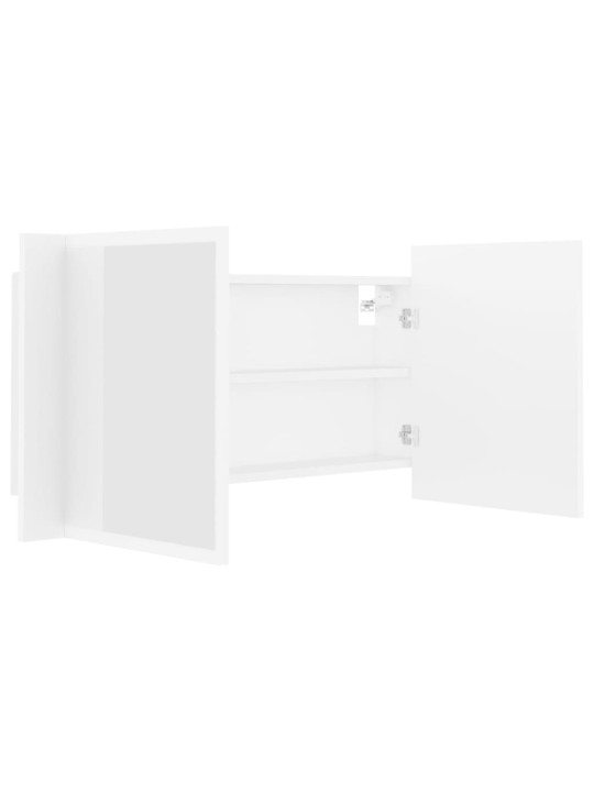 LED koupelnová skříňka se zrcadlem bílá 90 x 12 x 45 cm akryl