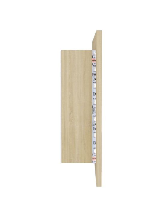 LED koupelnové zrcadlo dub sonoma 90 x 12 x 45 cm akrylové