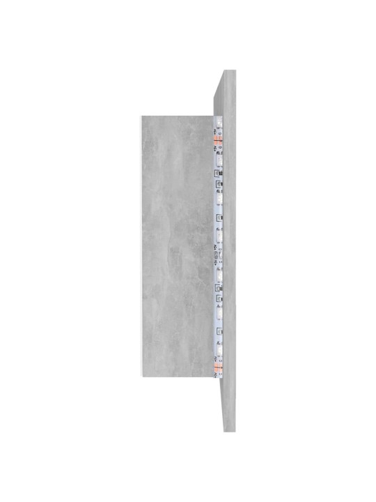 LED koupelnová skříňka se zrcadlem betonově šedá 90x12x45 cm