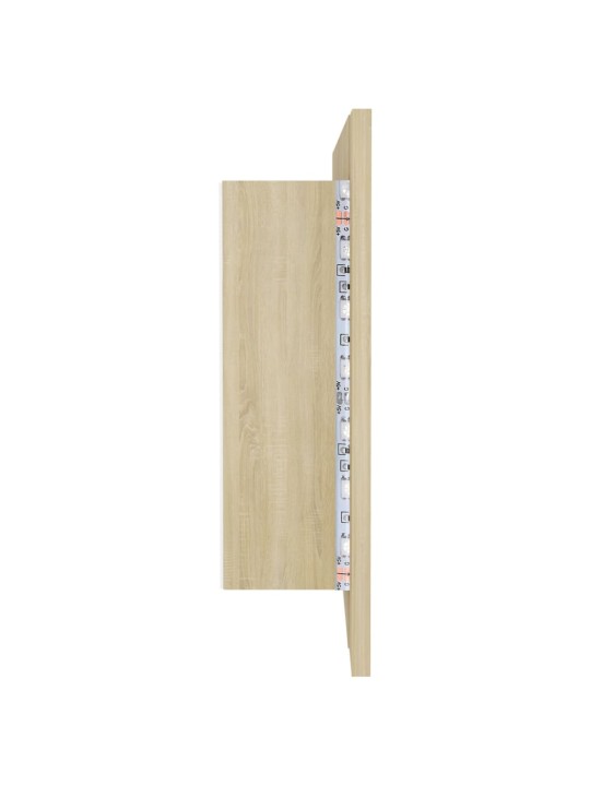 LED koupelnové zrcadlo dub sonoma 100 x 12 x 45 cm akrylové