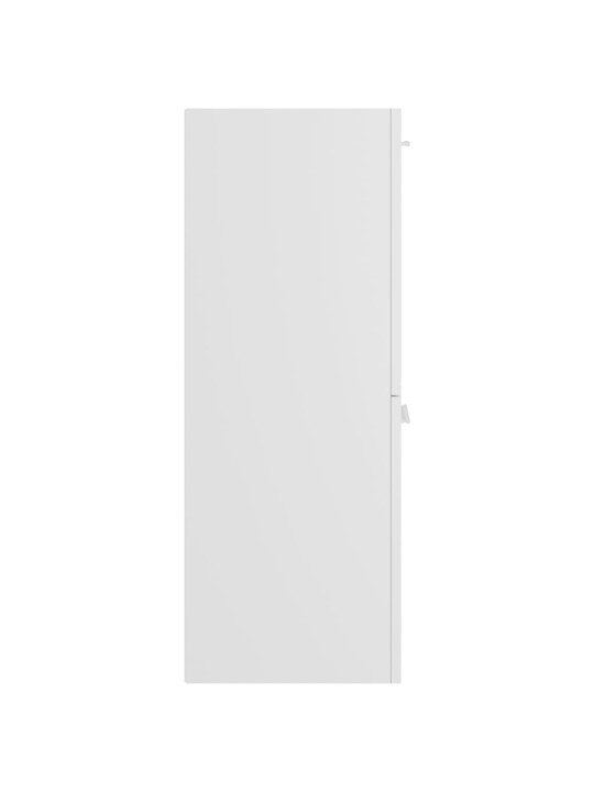 Koupelnová skříňka bílá lesklá 30 x 30 x 80 cm kompozitní dřevo