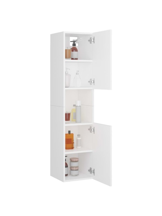 Koupelnová skříňka bílá 30 x 30 x 130 cm kompozitní dřevo