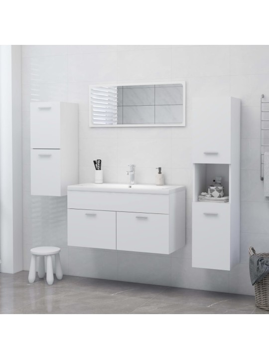 Koupelnová skříňka bílá 30 x 30 x 130 cm kompozitní dřevo