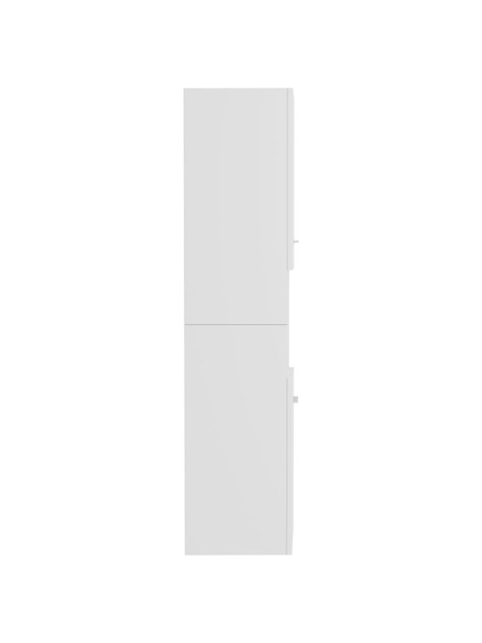 Koupelnová skříňka bílá lesklá 30x30x130 cm kompozitní dřevo