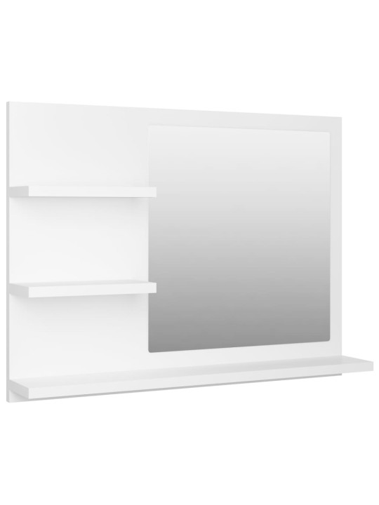 Koupelnové zrcadlo bílé 60 x 10,5 x 45 cm kompozitní dřevo