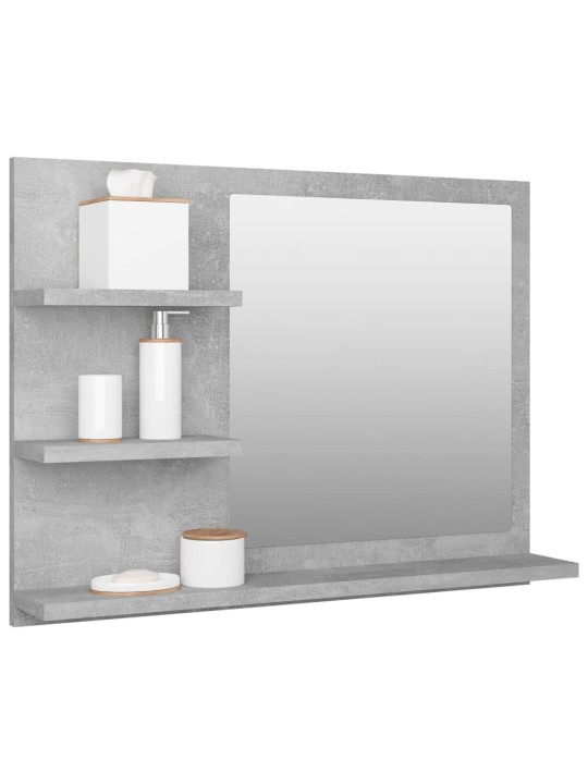Koupelnové zrcadlo betonově šedé 60x10,5x45 cm kompozitní dřevo