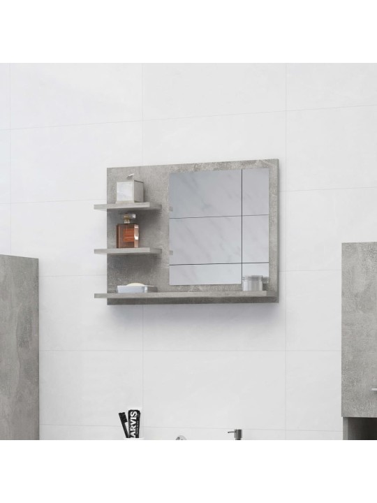 Koupelnové zrcadlo betonově šedé 60x10,5x45 cm kompozitní dřevo