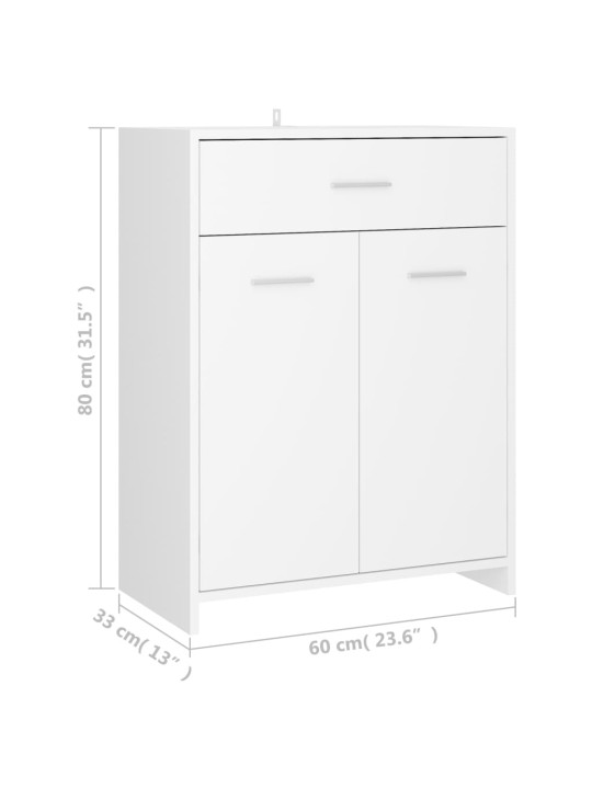 Koupelnová skříňka bílá 60 x 33 x 80 cm kompozitní dřevo
