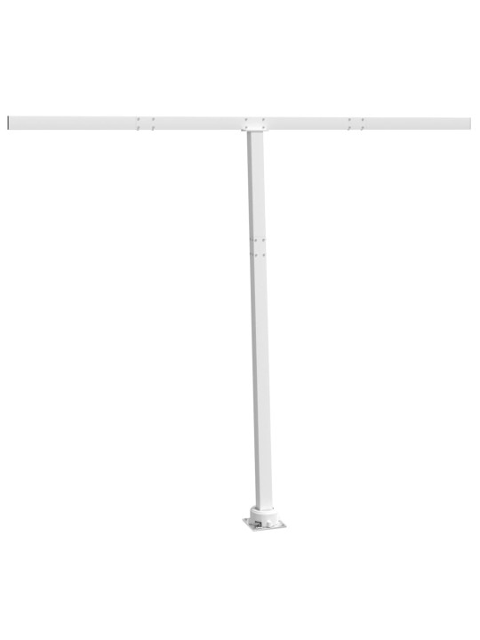 Sada sloupků pro markýzu bílá 300 x 245 cm železo