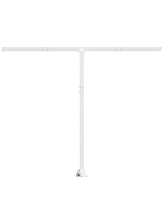 Sada sloupků pro markýzu bílá 300 x 245 cm železo