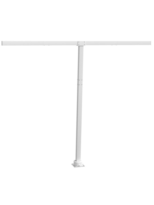 Sada sloupků pro markýzu bílá 300 x 245 cm železo