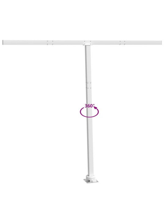 Sada sloupků pro markýzu bílá 300 x 245 cm železo