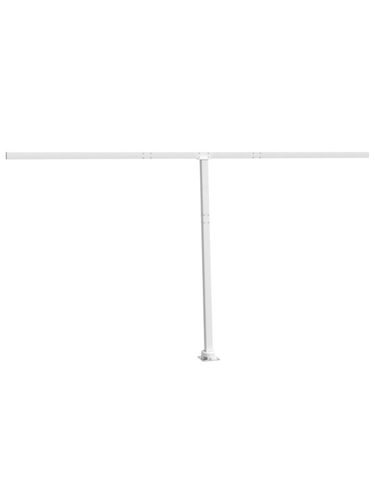 Sada sloupků pro markýzu bílá 450 x 245 cm železo