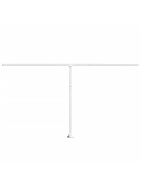 Sada sloupků pro markýzu bílá 450 x 245 cm železo