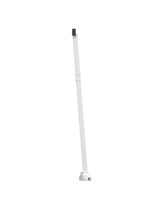 Sada sloupků pro markýzu bílá 450 x 245 cm železo