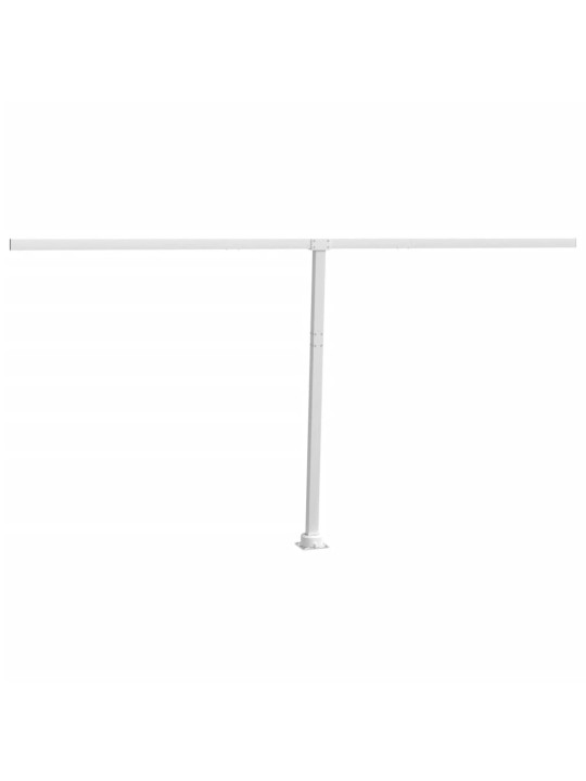 Sada sloupků pro markýzu bílá 450 x 245 cm železo