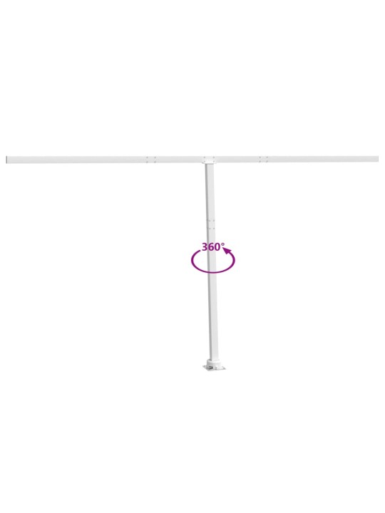 Sada sloupků pro markýzu bílá 450 x 245 cm železo