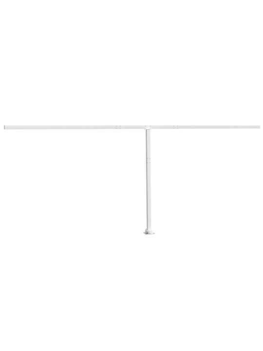 Sada sloupků pro markýzu bílá 600 x 245 cm železo