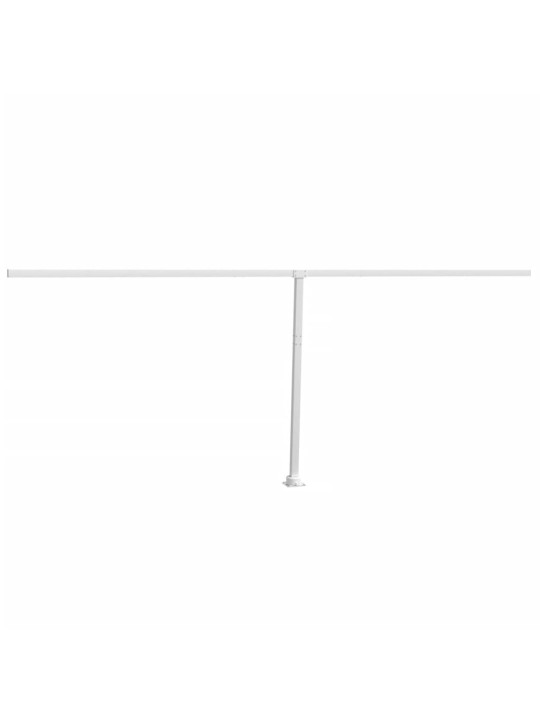 Sada sloupků pro markýzu bílá 600 x 245 cm železo