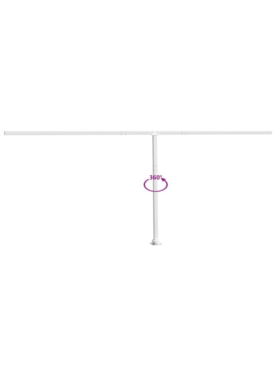 Sada sloupků pro markýzu bílá 600 x 245 cm železo