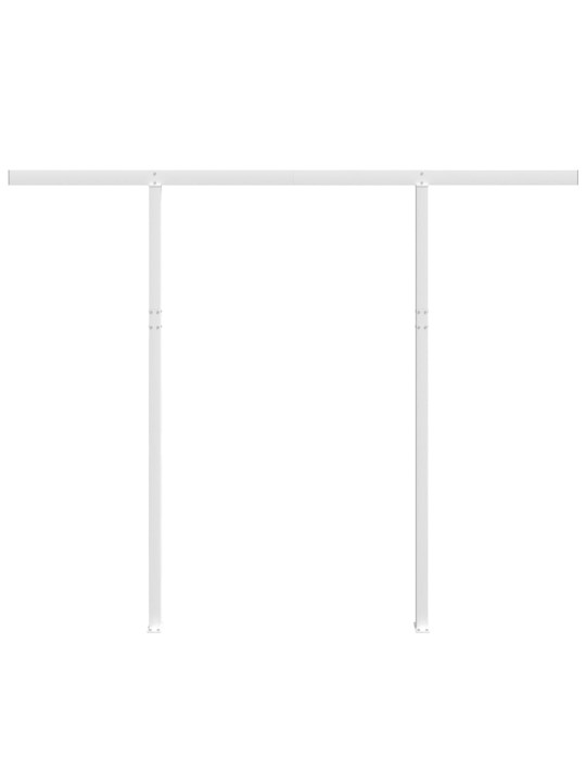 Sada sloupků pro markýzu bílá 300 x 245 cm železo