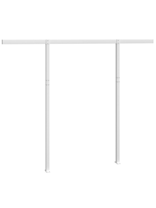 Sada sloupků pro markýzu bílá 300 x 245 cm železo