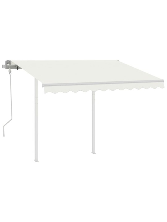 Sada sloupků pro markýzu bílá 300 x 245 cm železo