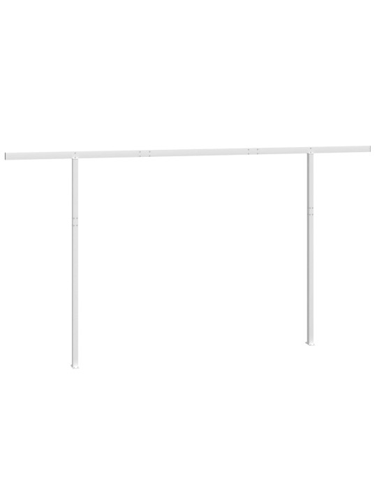 Sada sloupků pro markýzu bílá 450 x 245 cm železo