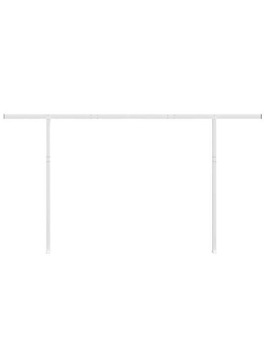 Sada sloupků pro markýzu bílá 450 x 245 cm železo
