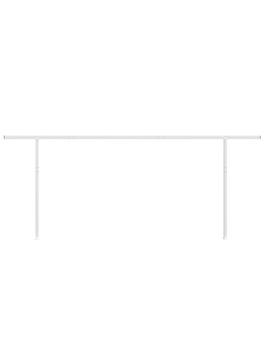 Sada sloupků pro markýzu bílá 600 x 245 cm železo
