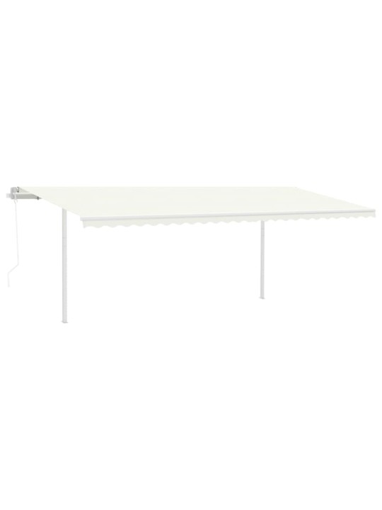 Sada sloupků pro markýzu bílá 600 x 245 cm železo