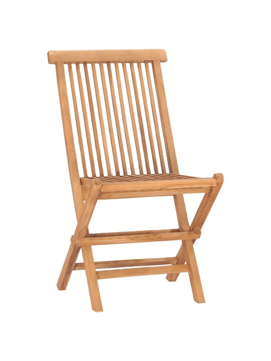 9dílný skládací zahradní jídelní set masivní teakové dřevo