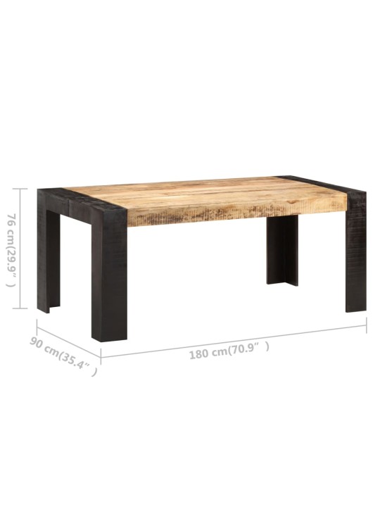 Jídelní stůl 180 x 90 x 76 cm masivní mangovníkové dřevo