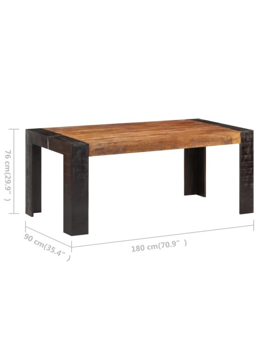 Jídelní stůl 180 x 90 x 76 cm masivní mangovníkové dřevo