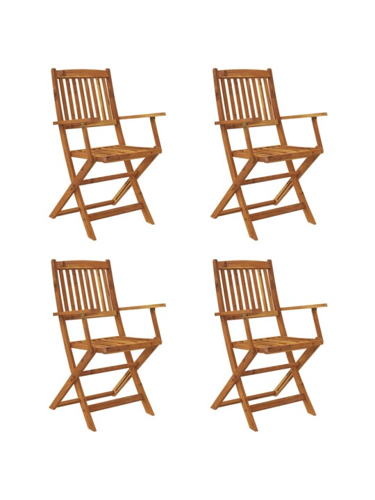 5dílný skládací zahradní jídelní set masivní akáciové dřevo