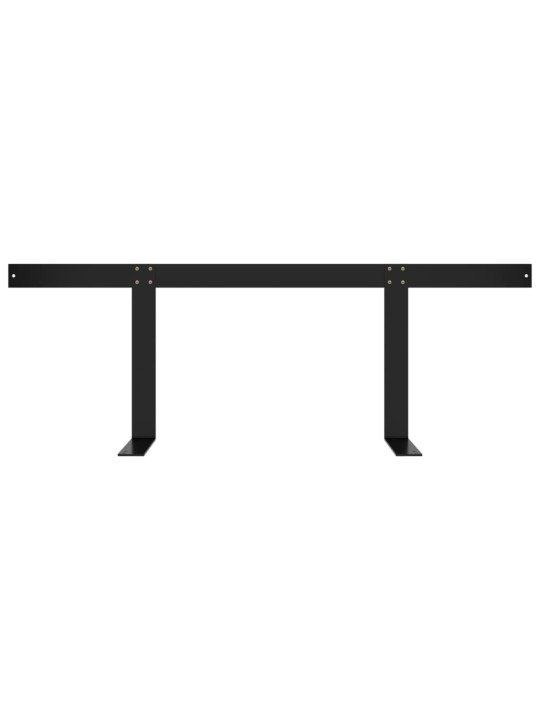 Opěradlo pro paletovou pohovku černé 110 cm železo
