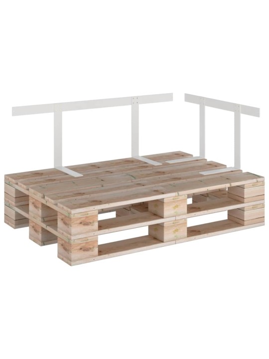 Opěradlo pro paletovou pohovku bíle 110 cm železo