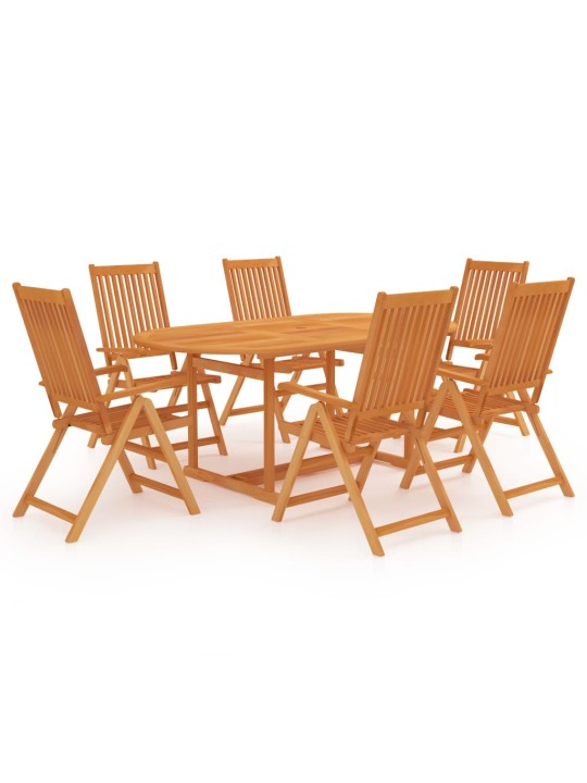 7dílný zahradní jídelní set masivní teakové dřevo