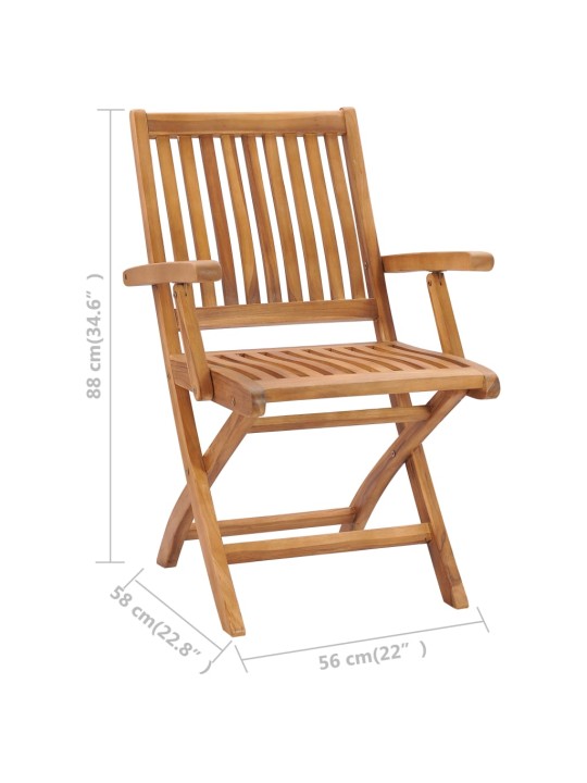 7dílný zahradní jídelní set masivní teakové dřevo