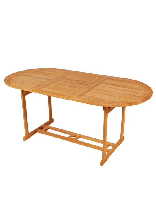 7dílný zahradní jídelní set s poduškami masivní teak šedý