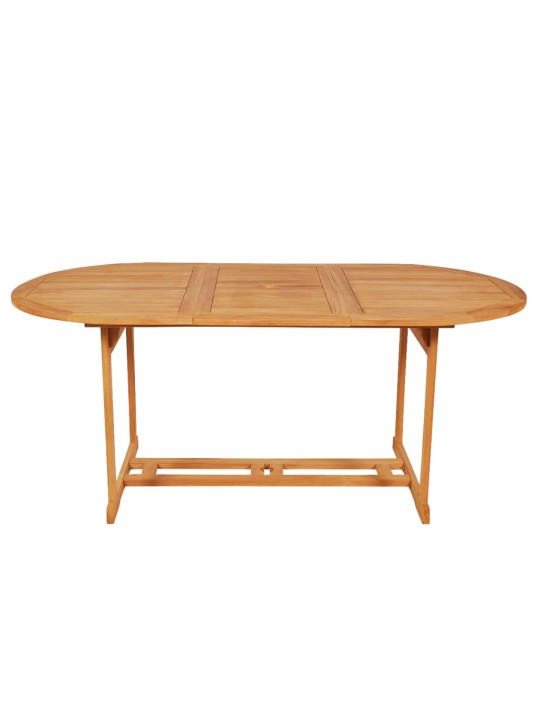 7dílný zahradní jídelní set s poduškami masivní teak šedý