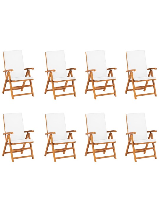 9dílný zahradní jídelní set s poduškami masivní teak šedý
