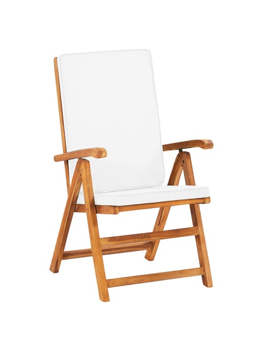 9dílný zahradní jídelní set s poduškami masivní teak šedý
