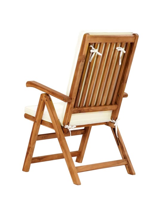 9dílný zahradní jídelní set s poduškami masivní teak šedý