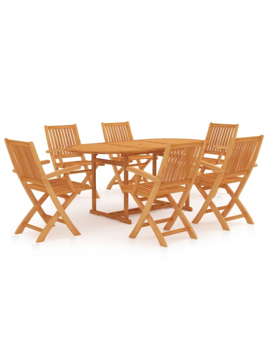 7dílný zahradní jídelní set masivní teakové dřevo