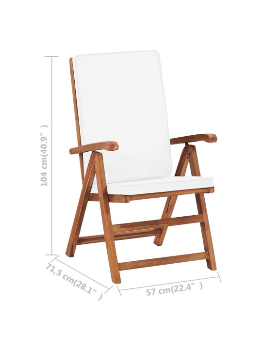 7dílný zahradní jídelní set s poduškami masivní teak šedý