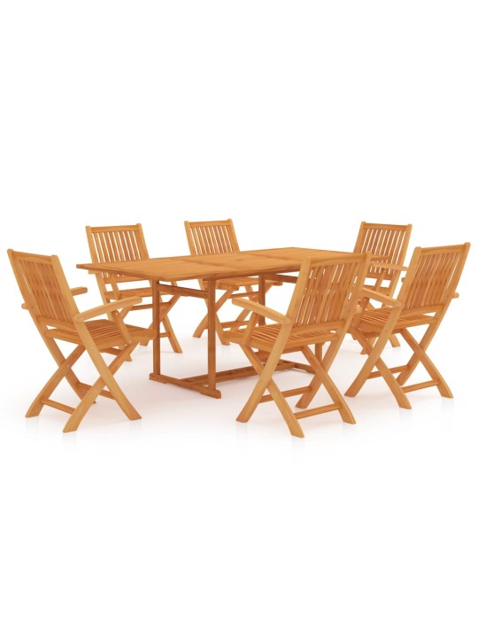 7dílný zahradní jídelní set masivní teakové dřevo